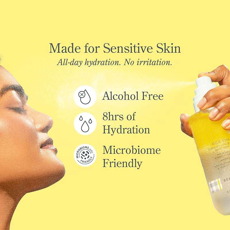 Beekman 1802 Milk Shake Hydrating Face Mist – Setting Spray & Milky Toner with Hyaluronic Acid & Squalane – Facial Toner & Face Spray – Lightweight Hydration, Minimizes Pores, Fragrance Free 8.1 Fl Oz - Image 6