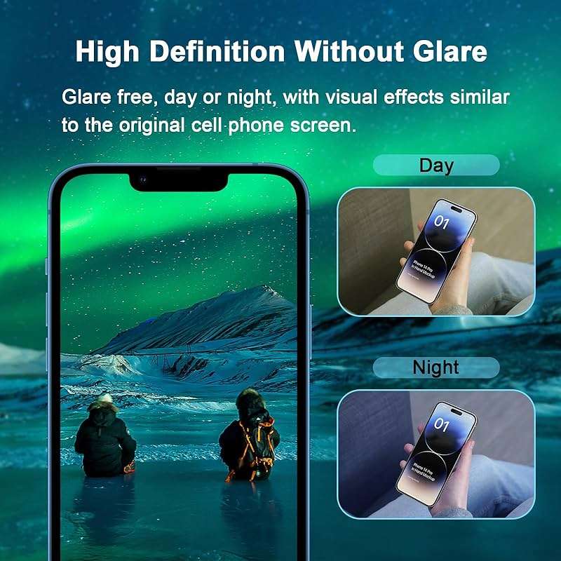 JESOHO Blue Light Screen Protector for iPhone 13/13 Pro/14/16e/17e (6.1inch), Eye Protection Tempered Glass Film, Scratch-Resistant, No Bubble with Easy Installation Kit, 2 Pack - Image 6