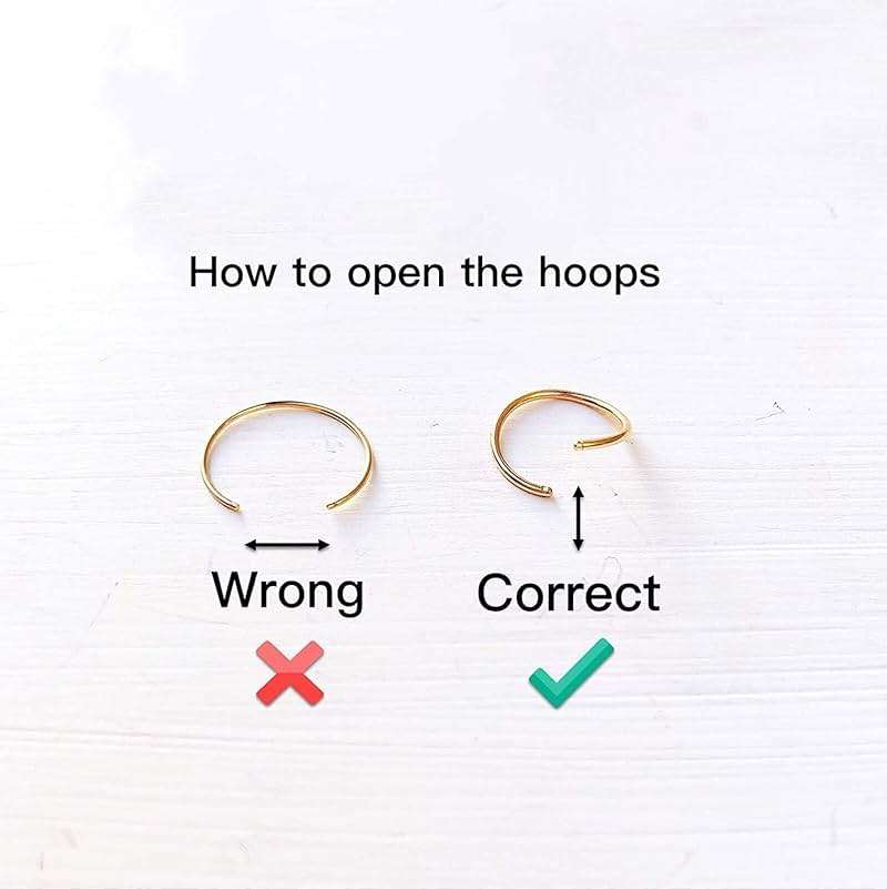 LUCKYJEWUS Small Thin Gold Nose Ring Hoop for Women, 14k Gold Filled or 925 Sterling Silver - 20G/22G/24G Adjustable Nose Piercing Jewelry (5mm–6mm, 6–7mm, 7–8mm) - Image 8