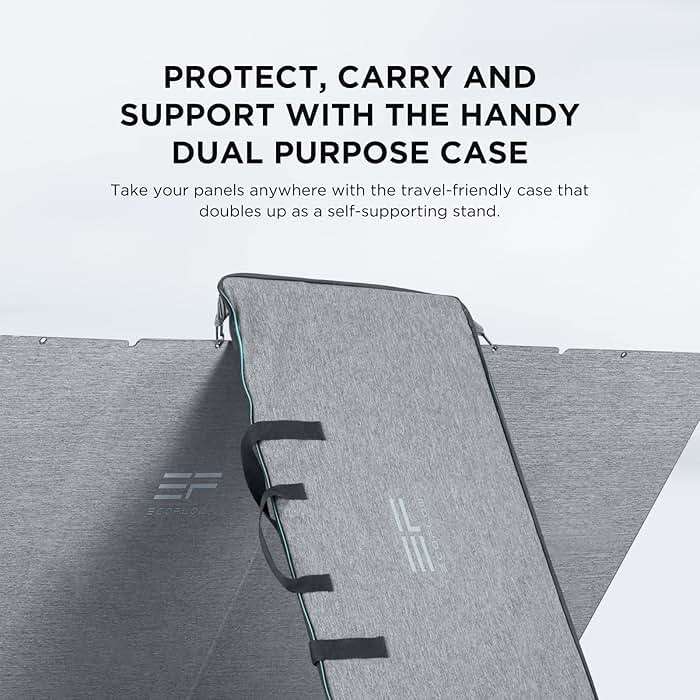 EF ECOFLOW 400W Portable Solar Panel, Foldable & Durable, Complete with an Adjustable Kickstand Case, Waterproof IP68 for Outdoor Adventures - Image 5