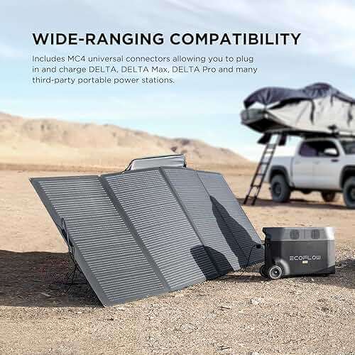 EF ECOFLOW 400W Portable Solar Panel, Foldable & Durable, Complete with an Adjustable Kickstand Case, Waterproof IP68 for Outdoor Adventures - Image 7