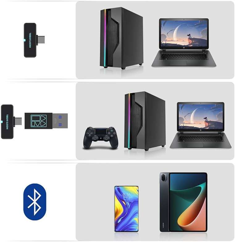 FEDIKER SW4 Pro Wireless Earbuds for PC/Computer/Laptop/Mobile - Dongle & Bluetooth - 20ms Low Latency - 4 Mics – Gaming - Work Headset/Headphones for Office - Image 3