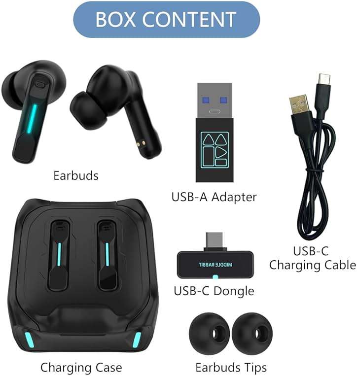 FEDIKER SW4 Pro Wireless Earbuds for PC/Computer/Laptop/Mobile - Dongle & Bluetooth - 20ms Low Latency - 4 Mics – Gaming - Work Headset/Headphones for Office - Image 8