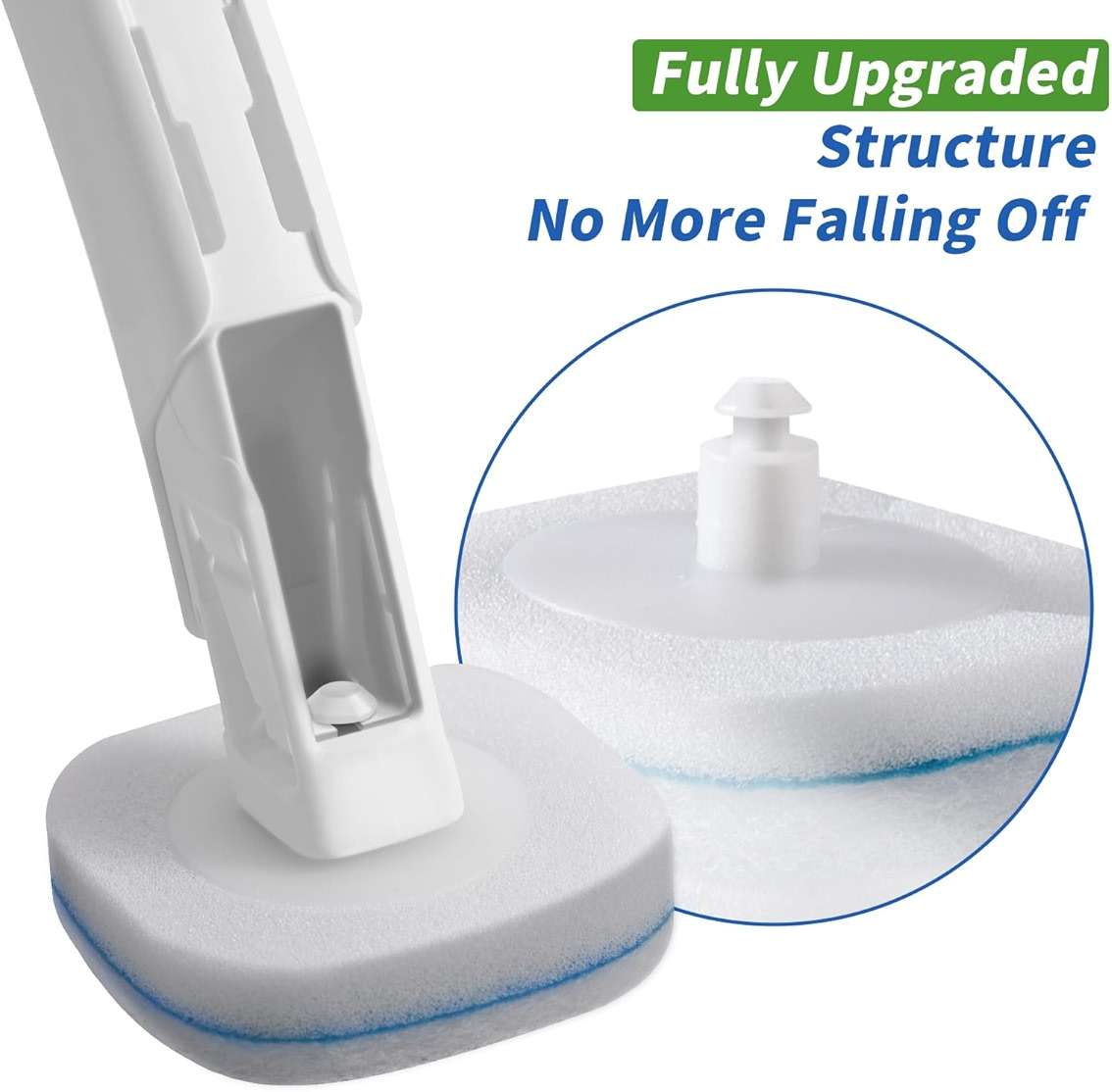 oshang Disposable Toilet Brush - Toilet Bowl Cleaner, Toilet Cleaning Supplies, Toilet Brush with Holder, 14 Refills for Deep Cleaning and Hygienic Bathroom Maintenance - Image 4