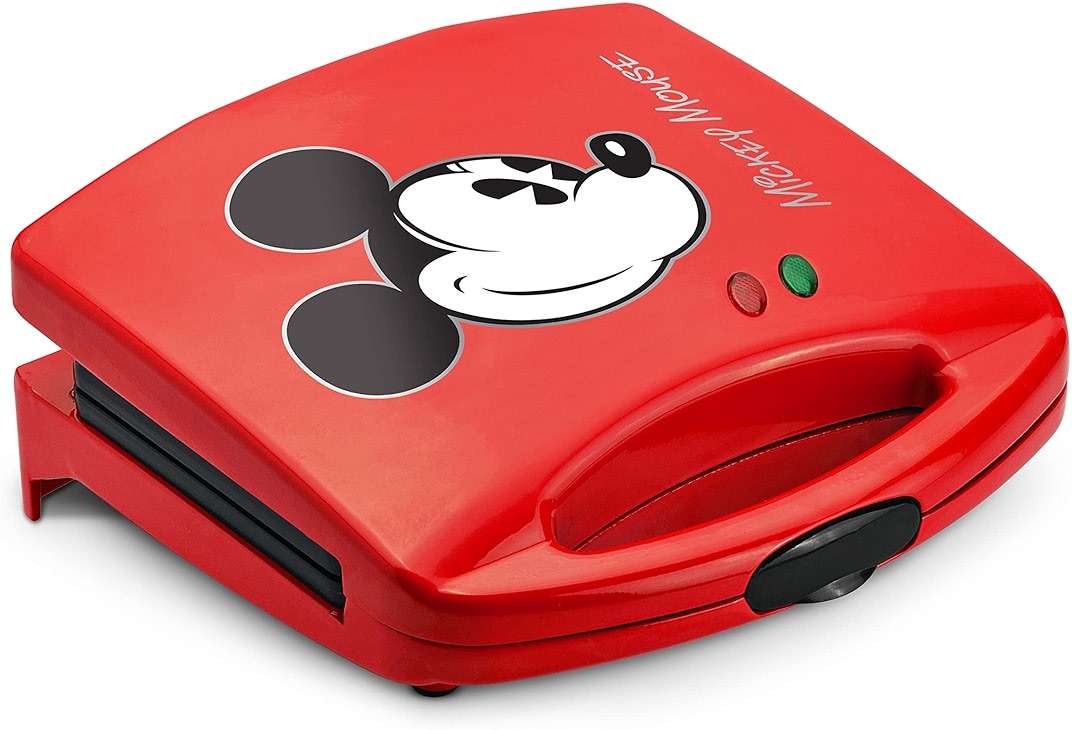 Disney Mickey Mouse Sandwich Maker by Select Brands - Electric Sandwich Maker with Nonstick Cooking Plates & Locking Lid - Cooking Appliance with Indicator Lights - Kitchen Essential for Home & Dorms - Image 1