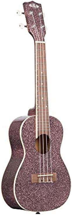 Kala Brand Music Co. Sparkle Collection, 4-String Ukulele, Right, Pink, Concert (KA-SPRK - Image 1