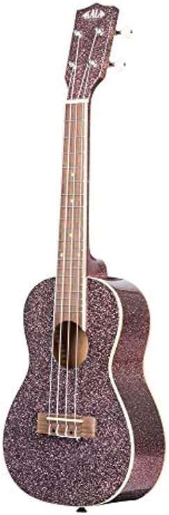 Kala Brand Music Co. Sparkle Collection, 4-String Ukulele, Right, Pink, Concert (KA-SPRK - Image 4