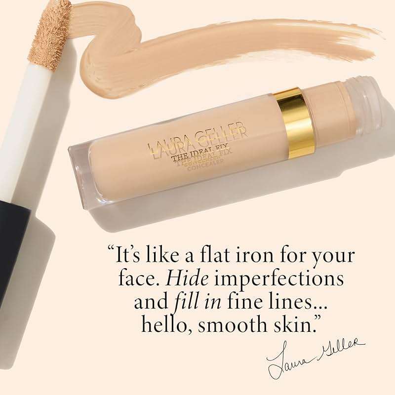 LAURA GELLER NEW YORK Ideal Fix Under Eye Concealer for Mature Skin – 1 Porcelain - Full Coverage, Anti-Aging, Color Correcting – Covers Dark Circles & Blemishes – Hydrating, Crease-Free, Long-Lasting - Image 8
