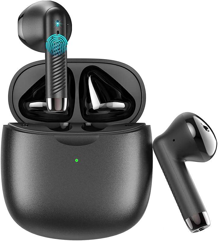 Wireless Earbuds, Bluetooth 5.4 Earbuds Stereo Bass, Bluetooth Headphones in Ear Noise Cancelling Mic, Earphones IP7 Waterproof Sports, 32H Playtime USB C Mini Charging Case Ear Buds for Android iOS - Image 1