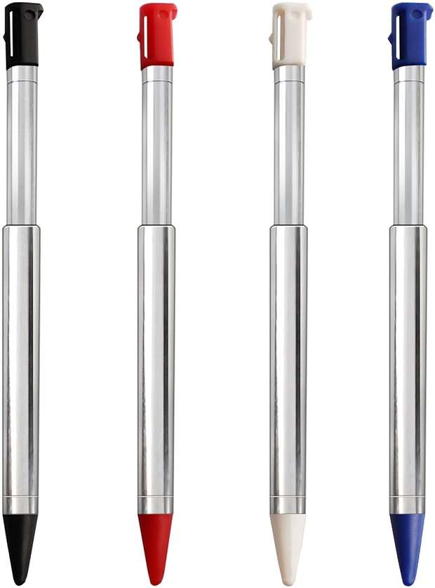 3DS Stylus Pen, Metal Retractable Replacement Stylus Compatible with Nintendo 3DS, 4in1 Combo Touch Styli Pen Set Multi Color for 3DS - Image 1