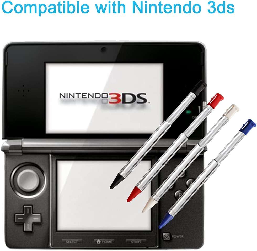 3DS Stylus Pen, Metal Retractable Replacement Stylus Compatible with Nintendo 3DS, 4in1 Combo Touch Styli Pen Set Multi Color for 3DS - Image 2