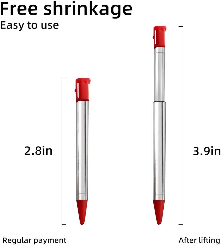 3DS Stylus Pen, Metal Retractable Replacement Stylus Compatible with Nintendo 3DS, 4in1 Combo Touch Styli Pen Set Multi Color for 3DS - Image 4