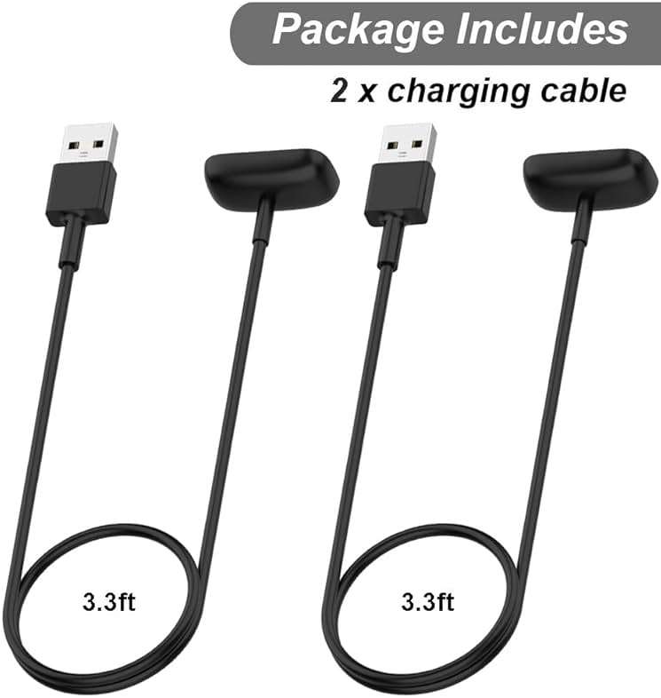 Charger for Fitbit Charge 6/5, Fitbit Luxe, Replacement USB Charging Cable Cord for Fitness Trackers [2-Pack, 1m/3.3ft] - Image 6