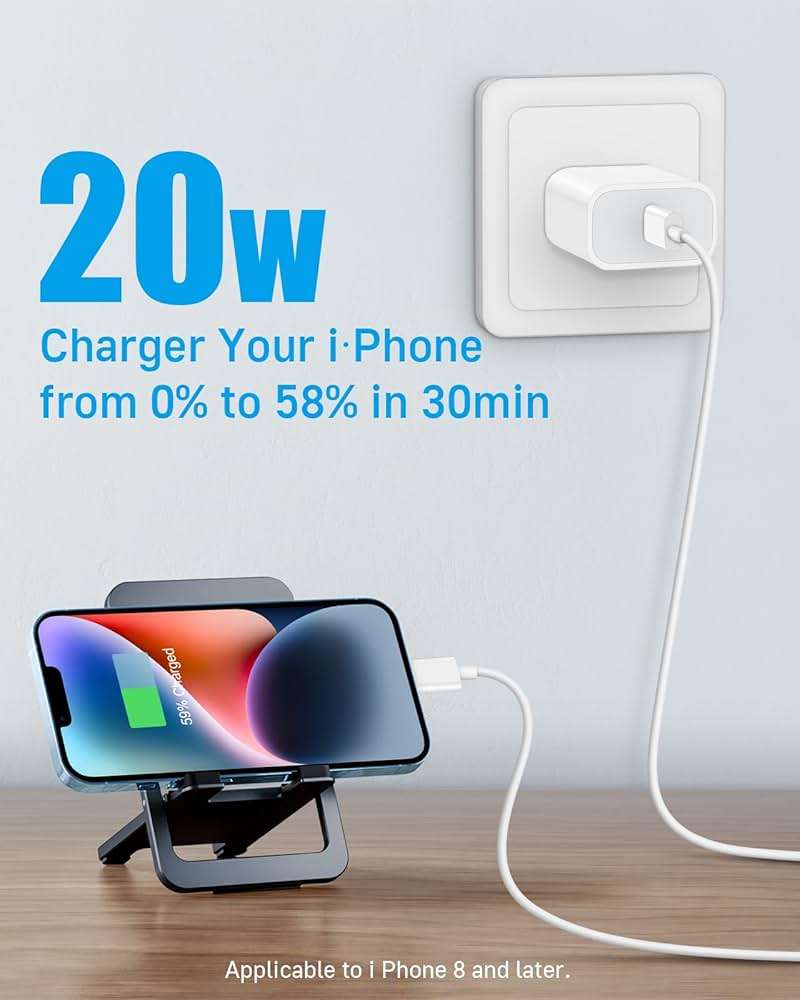 CXX 10FT Charger for iPhone 20W Fast Charging [MFi Certified, 2-Pack] USB-C PD Block & Extra Long Cable Compatible with iPhone 14/13/12/11/Pro/Plus/Max/Mini/SE, iPad & More - Image 2