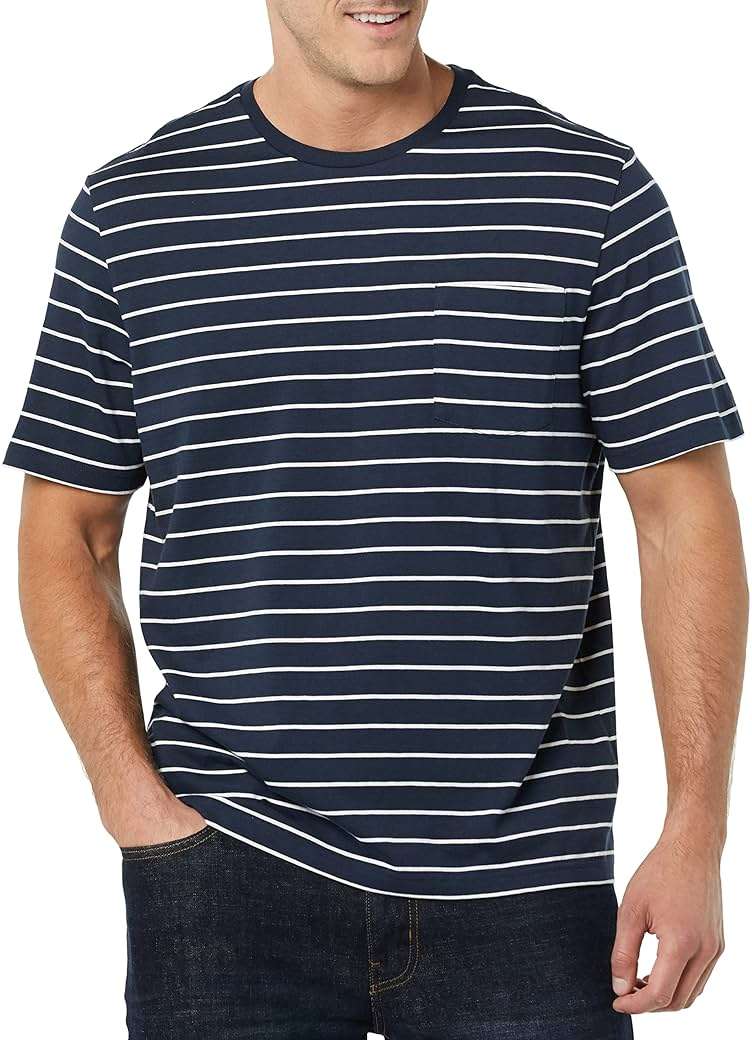 Amazon Essentials Men's Short-Sleeve Crewneck Pocket T-Shirts, Pack of 2 - Image 2