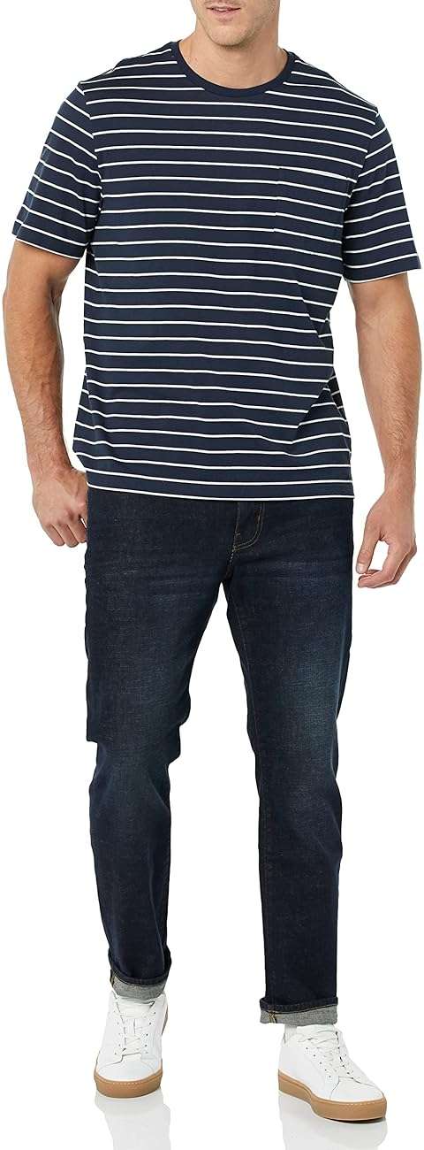 Amazon Essentials Men's Short-Sleeve Crewneck Pocket T-Shirts, Pack of 2 - Image 4