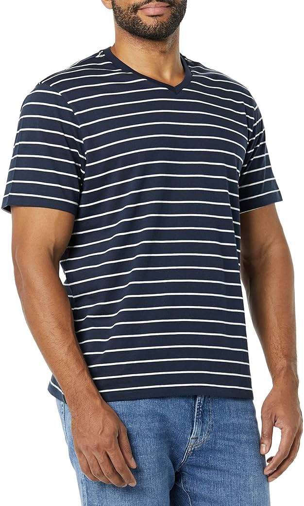 Amazon Essentials Men's V-Neck Short-Sleeve T-Shirts, Pack of 2 - Image 2