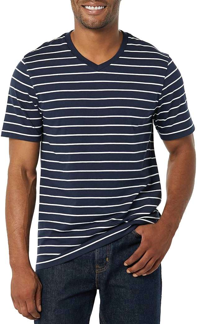 Amazon Essentials Men's V-Neck Short-Sleeve T-Shirts, Pack of 2 - Image 5
