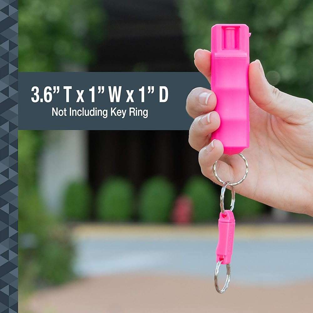 SABRE Pepper Spray And 2-in-1 Stun Gun and Flashlight, 25 Bursts of Max Strength OC Spray, Intuitive Finger Grip, 0.54 fl oz, Painful 1.160 µC Charge, 120 Lumens, Rechargeable, Safety Switch, Holster - Image 3