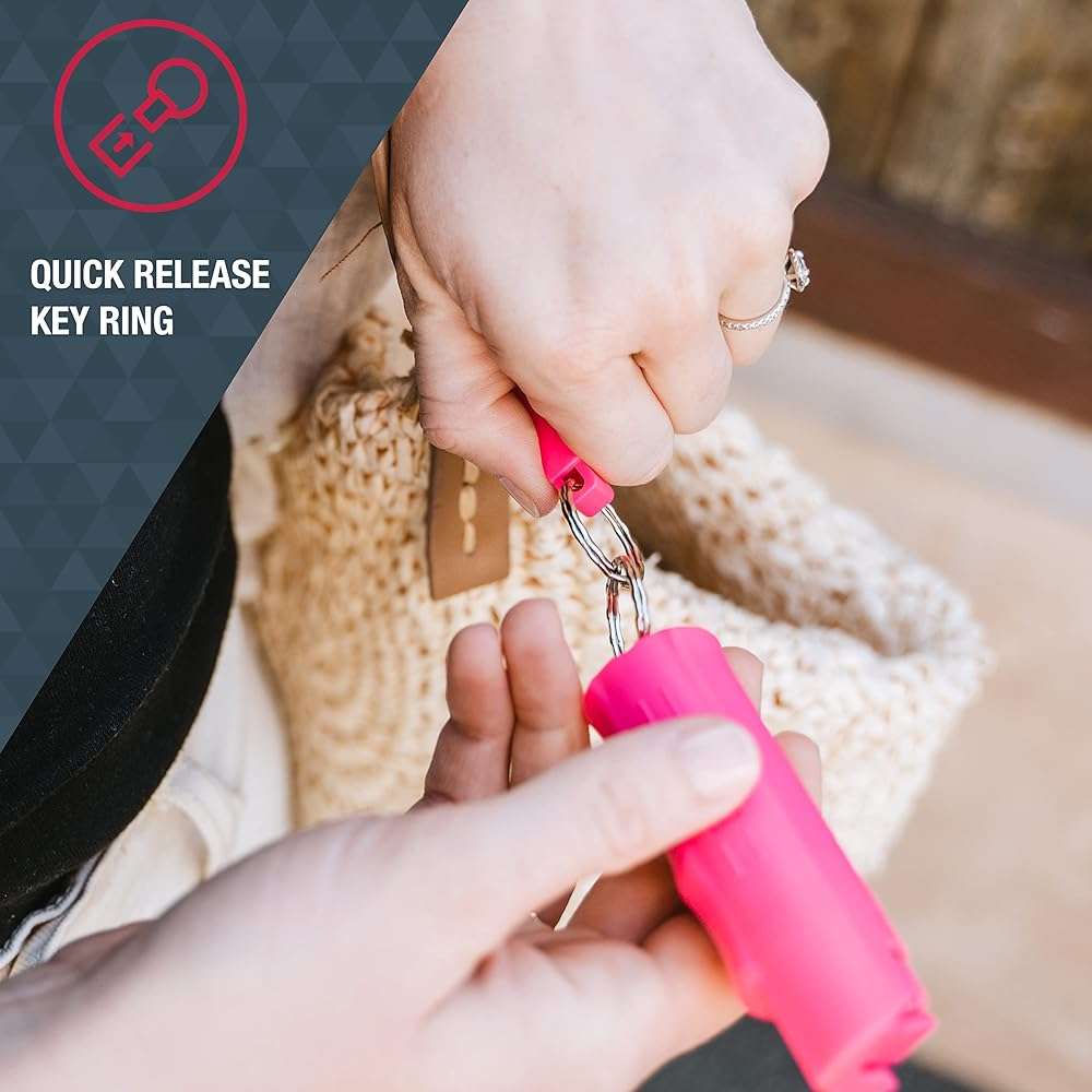 SABRE Pepper Spray And 2-in-1 Stun Gun and Flashlight, 25 Bursts of Max Strength OC Spray, Intuitive Finger Grip, 0.54 fl oz, Painful 1.160 µC Charge, 120 Lumens, Rechargeable, Safety Switch, Holster - Image 5