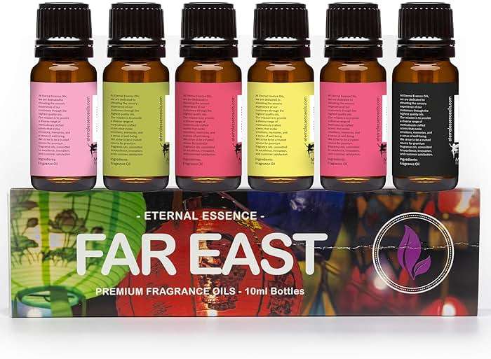 Eternal Essence Oils Far East Set of 6 Premium Fragrance Oils - Includes Water Lily, Bamboo & Teak, Frangipani, Azalea, Ylang Ylang and Dragon's Blood Scented Oils - 10ML - Image 6