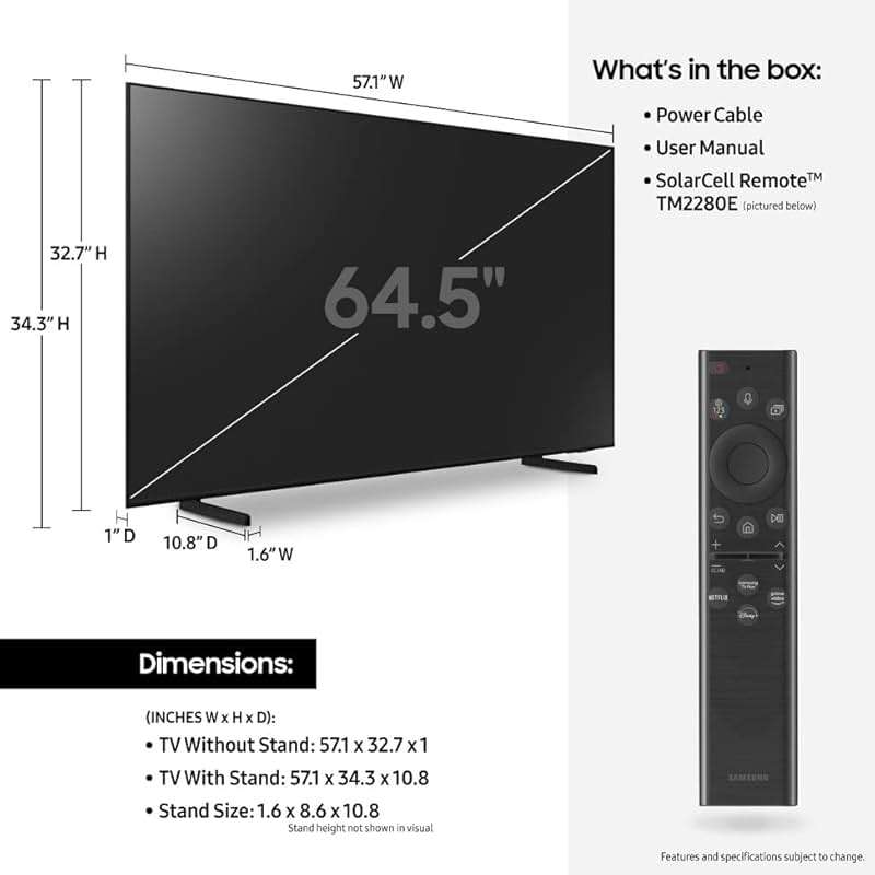 SAMSUNG 65-Inch Class QLED Q60B Series - 4K UHD Dual LED Quantum HDR Smart TV with Alexa Built-in (QN65Q60BAFXZA, 2022 Model), Titan Black - Image 6