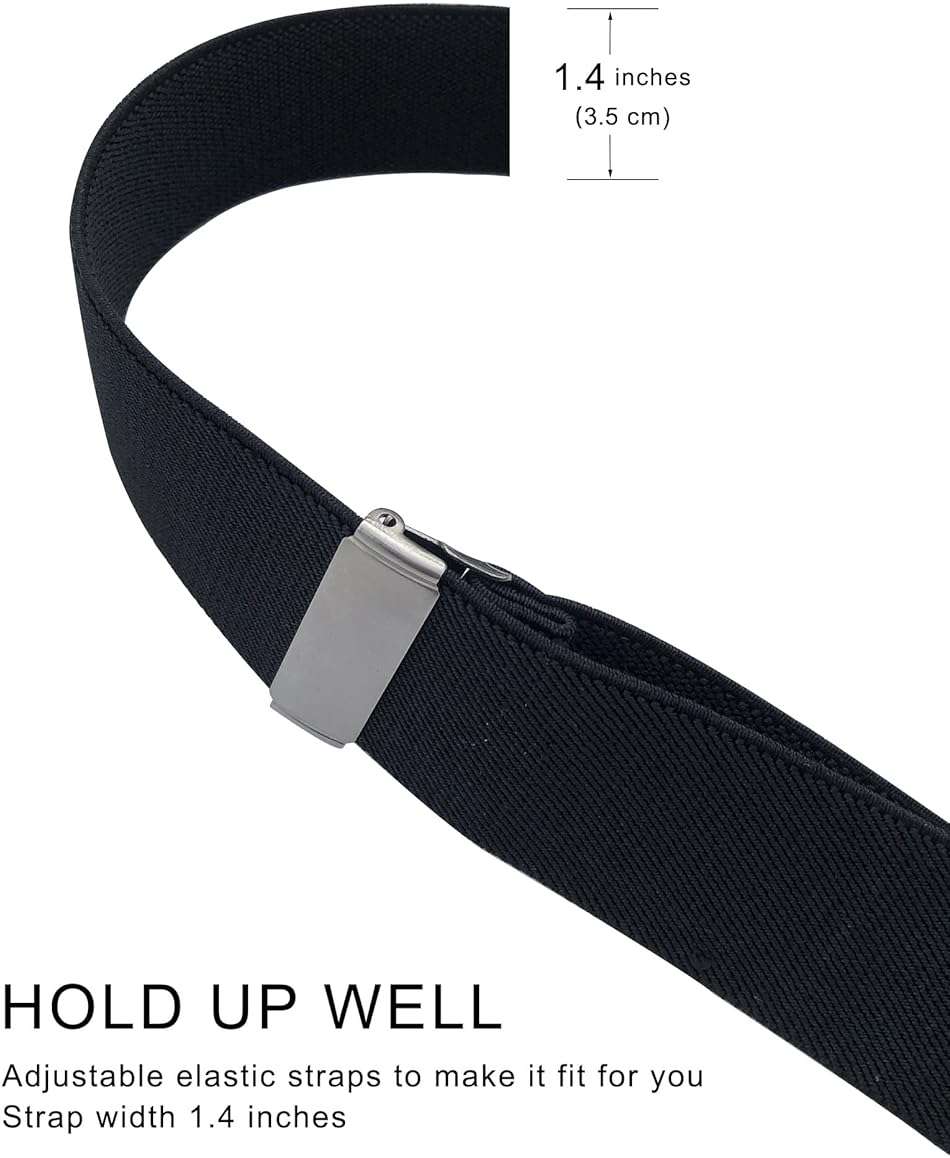 Ausukler Men's Suspenders with Swivel Hooks and Elastic Straps Y-back, for Heavy Duty, Big and Tall - Image 3