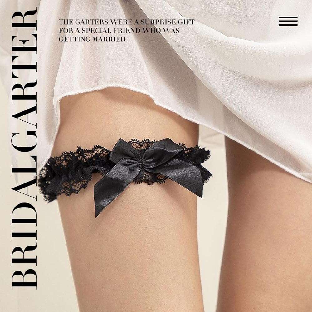 Florry Sexy Wedding Garter Lace Women Garter Belt for Bride Tossing Thigh Garters Bowknot Elastic Leg Ring for Party Prom - Image 2