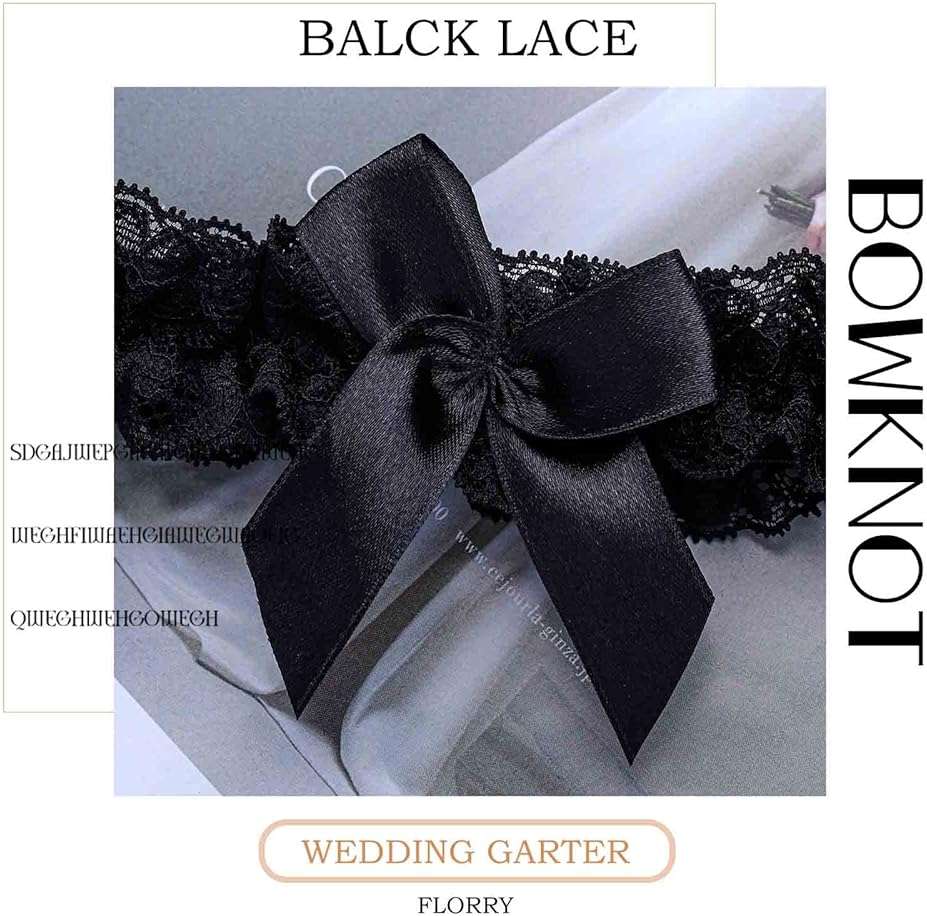 Florry Sexy Wedding Garter Lace Women Garter Belt for Bride Tossing Thigh Garters Bowknot Elastic Leg Ring for Party Prom - Image 3