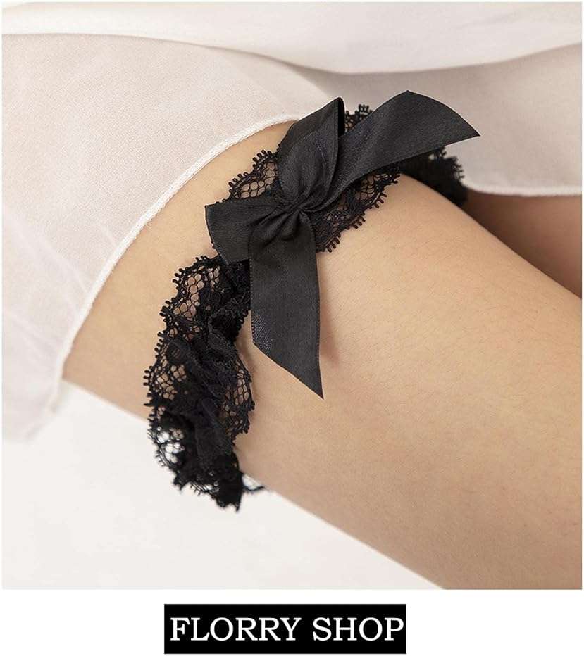 Florry Sexy Wedding Garter Lace Women Garter Belt for Bride Tossing Thigh Garters Bowknot Elastic Leg Ring for Party Prom - Image 5