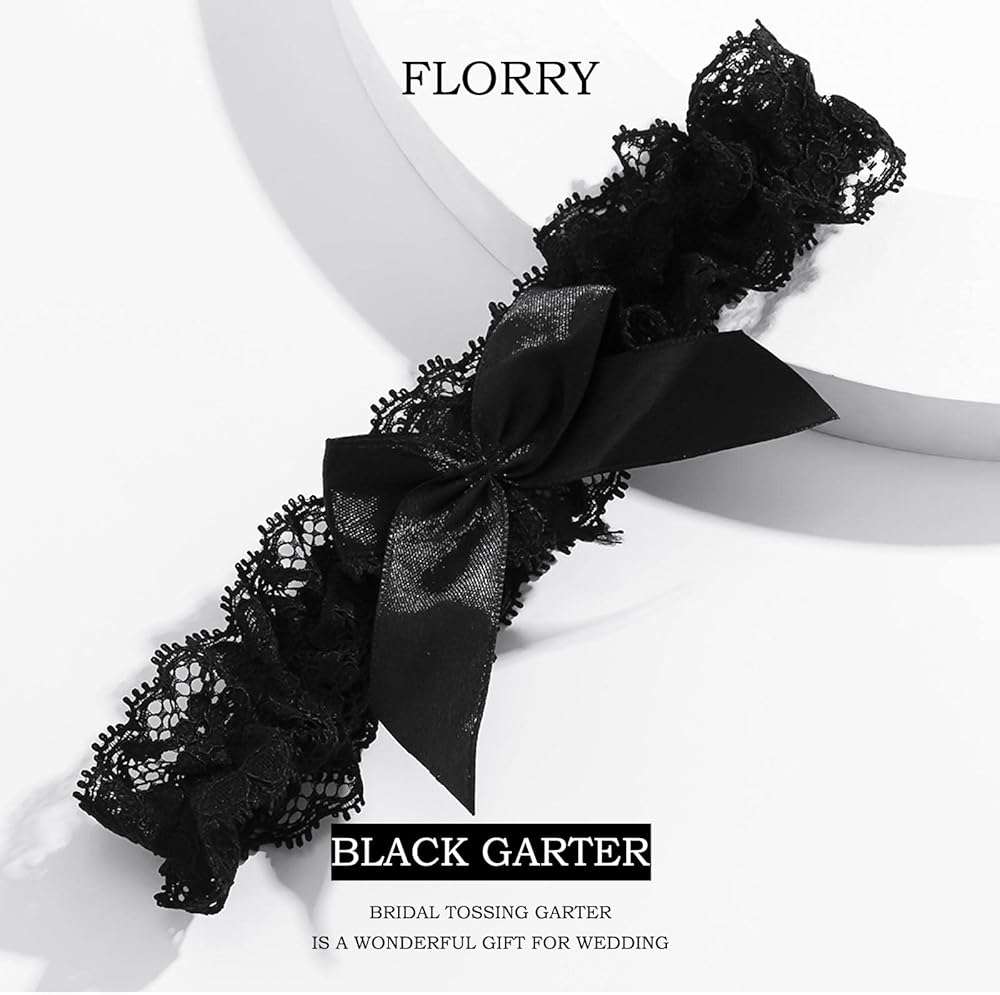 Florry Sexy Wedding Garter Lace Women Garter Belt for Bride Tossing Thigh Garters Bowknot Elastic Leg Ring for Party Prom - Image 7