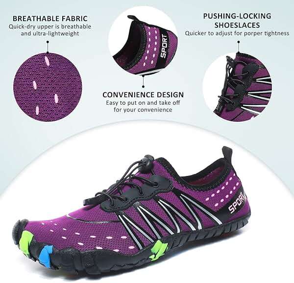 ziitop Water Shoes for Men Women Beach Barefoot Swim Rock Climbing Pool Shoes Socks, Anti-Slip Breathable Quick Dry Lightweight Slip-on, Outdoor Sport Hiking Walking Boating Fishing Diving Surfing - Image 2