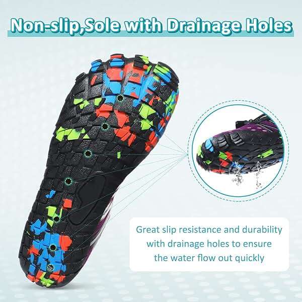 ziitop Water Shoes for Men Women Beach Barefoot Swim Rock Climbing Pool Shoes Socks, Anti-Slip Breathable Quick Dry Lightweight Slip-on, Outdoor Sport Hiking Walking Boating Fishing Diving Surfing - Image 5