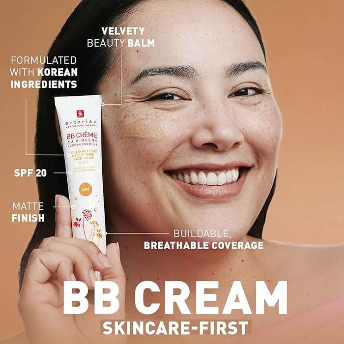 Erborian BB Cream Matte Beauty Balm SPF 20, Tone-Evening Korean Skincare Makeup Hybrid, Moisturizes & Conceals, Buildable Coverage, Natural Finish - Image 2