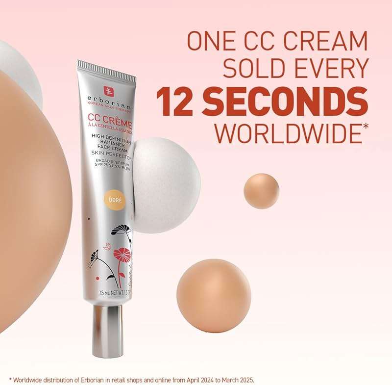 Erborian CC Cream, Color Correcting, Tone-Evening Korean Skincare Makeup Hybrid, Moisturizes, Lightweight, Blurs Skin, Natural, Luminous Finish - Image 9