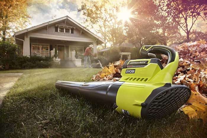 Ryobi 40V Cordless Battery Attachment Capable String Trimmer and Leaf Blower Combo Kit (2-Tools) w/ 4.0 Ah Battery & Charger - Image 2