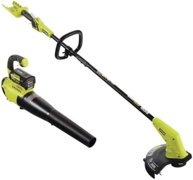 Ryobi 40V Cordless Battery Attachment Capable String Trimmer and Leaf Blower Combo Kit (2-Tools) w/ 4.0 Ah Battery & Charger - Image 5