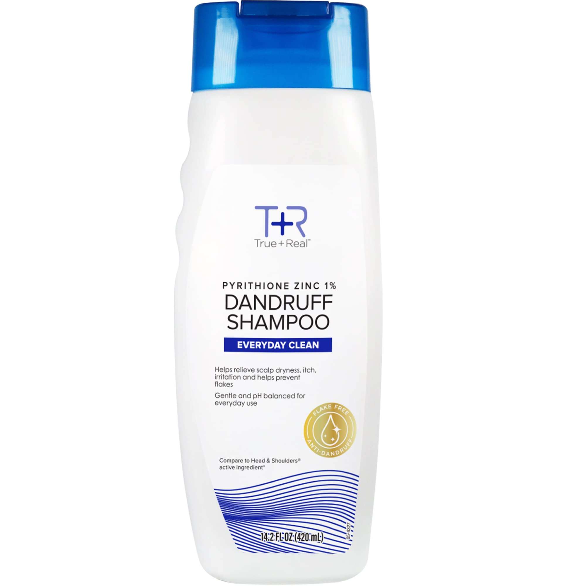 True+Real Classic Everyday Clean Anti-Dandruff Shampoo, Pyrithione Zinc 1%, Daily Use Scalp Care for All Hair Types, 14.2 Fl Oz, 1 pk - Image 1
