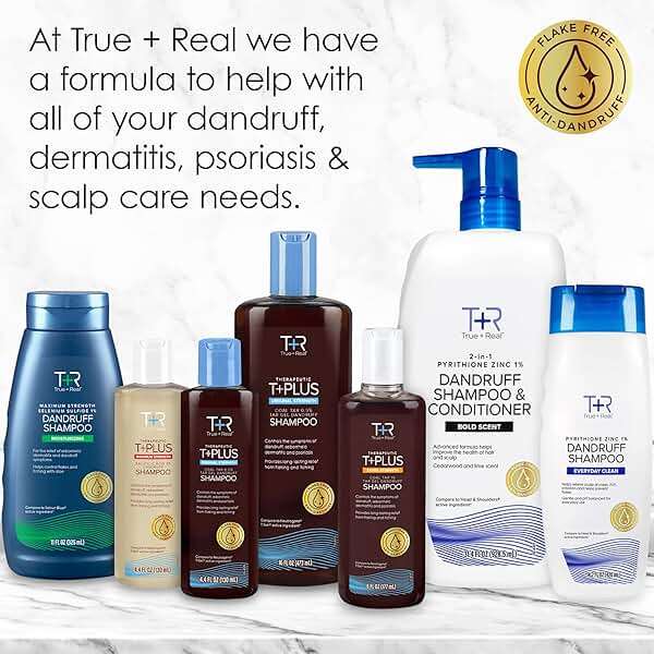 True+Real Classic Everyday Clean Anti-Dandruff Shampoo, Pyrithione Zinc 1%, Daily Use Scalp Care for All Hair Types, 14.2 Fl Oz, 1 pk - Image 9