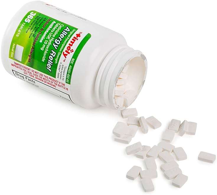 TIME-Cap Labs 365 Tablets Cetirizine HCl 10mg Allergy Relief - Antihistamine for Adults & Children Age 6+, Helps Relieve Sneezing, Runny Nose, Itchy Watery Eyes & Itchy Throat - Image 8