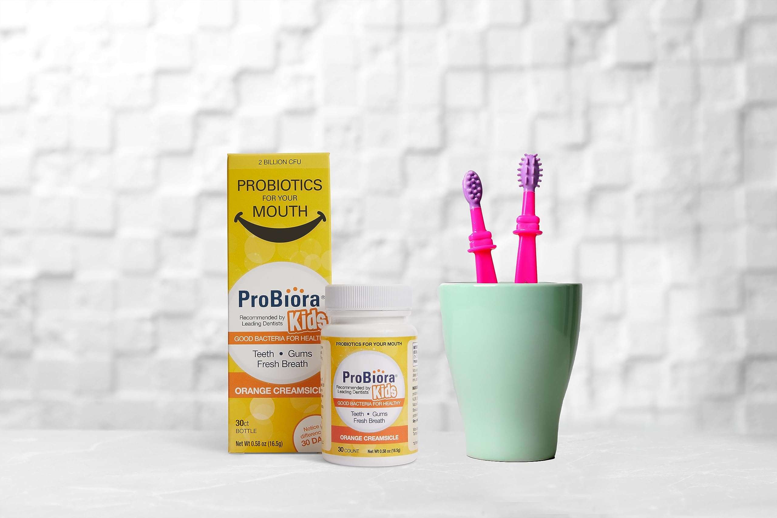 ProBiora Kids Oral-Care Chewable Probiotic Tablets | Probiotic Supplement Designed Specifically for Kids | Healthier Teeth & Gums | Fresher Breath | Whiter Teeth (30 Count, Orange) - Image 5