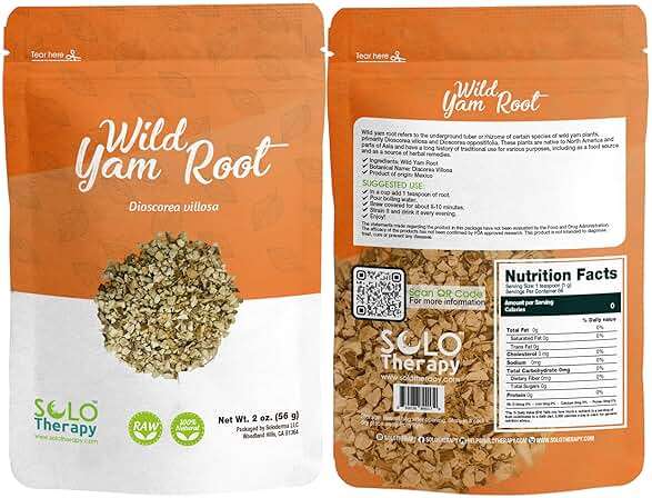 Wild Yam Root 2 oz, c/s, Dioscorea villosa, Wild Yam Root Tea, Resealable Bag, Wild Yam Root - Image 1