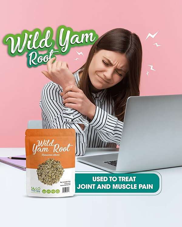 Wild Yam Root 2 oz, c/s, Dioscorea villosa, Wild Yam Root Tea, Resealable Bag, Wild Yam Root - Image 3