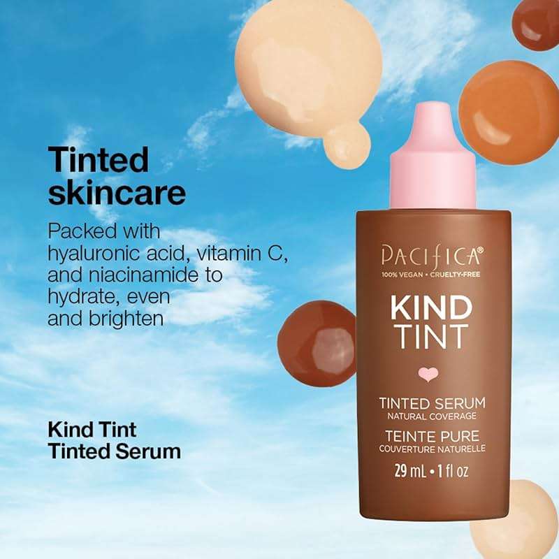 Pacifica Tinted Moisturizer – Kind Tint Serum, Lightweight Hydrating Foundation with Vegan Collagen & Hyaluronic Acid for Dewy Glow, Buildable Coverage, Vegan, 1 fl oz (Shade 17) - Image 6