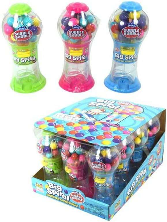 Kidsmania Dubble Bubble Big Spiral Mini Gumball Dispenser- Case of 12 - Image 3