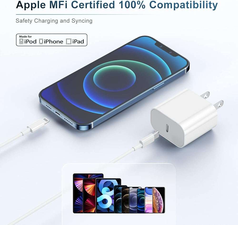 Long iPhone 12 13 14 Fast Charger Cable 10ft,[Apple MFi Certified] USB C to Lightning Cable,Type C Port Support Apple Charging Cord for iPhone 14 Pro/14/13 Pro/12 Pro Max/12 Mini/11 Pro/XS/XR/iPad. - Image 8