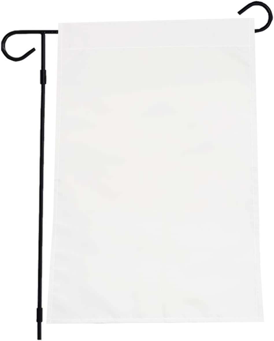 6Pcs Lawn Garden Flags Blank Garden Flags DIY Decorative Flag, Polyester Banners Flag for Indoor Outdoor Garden Decoration Holiday Festival,12 x 18 Inch, White - Image 4