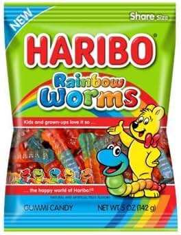 Haribo Rainbow Worms 5 oz. Bag - Image 2