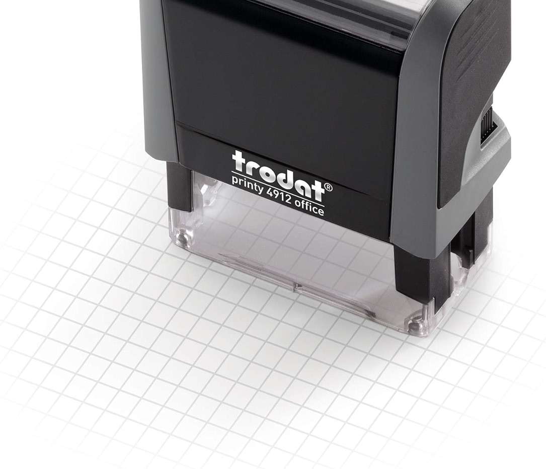 Trodat Printy 4912 2-Color Message Stamp - Self-Inking, Red and Blue Ink, Impression Size 3/4" x 1-7/8" (Scanned) - Image 4