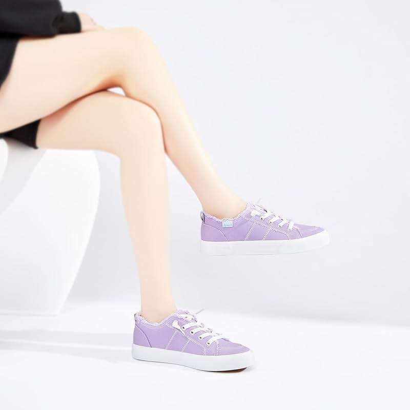 Obtaom Women's Play Fashion Sneaker White Color Washed and Leopard Canvas Slip on Shoes - Image 7